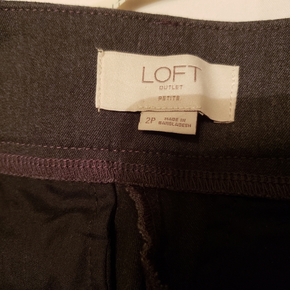 Loft Modern Skinny Ankle Pants, Gray, Petite, Size 2P - Picture 6 of 7